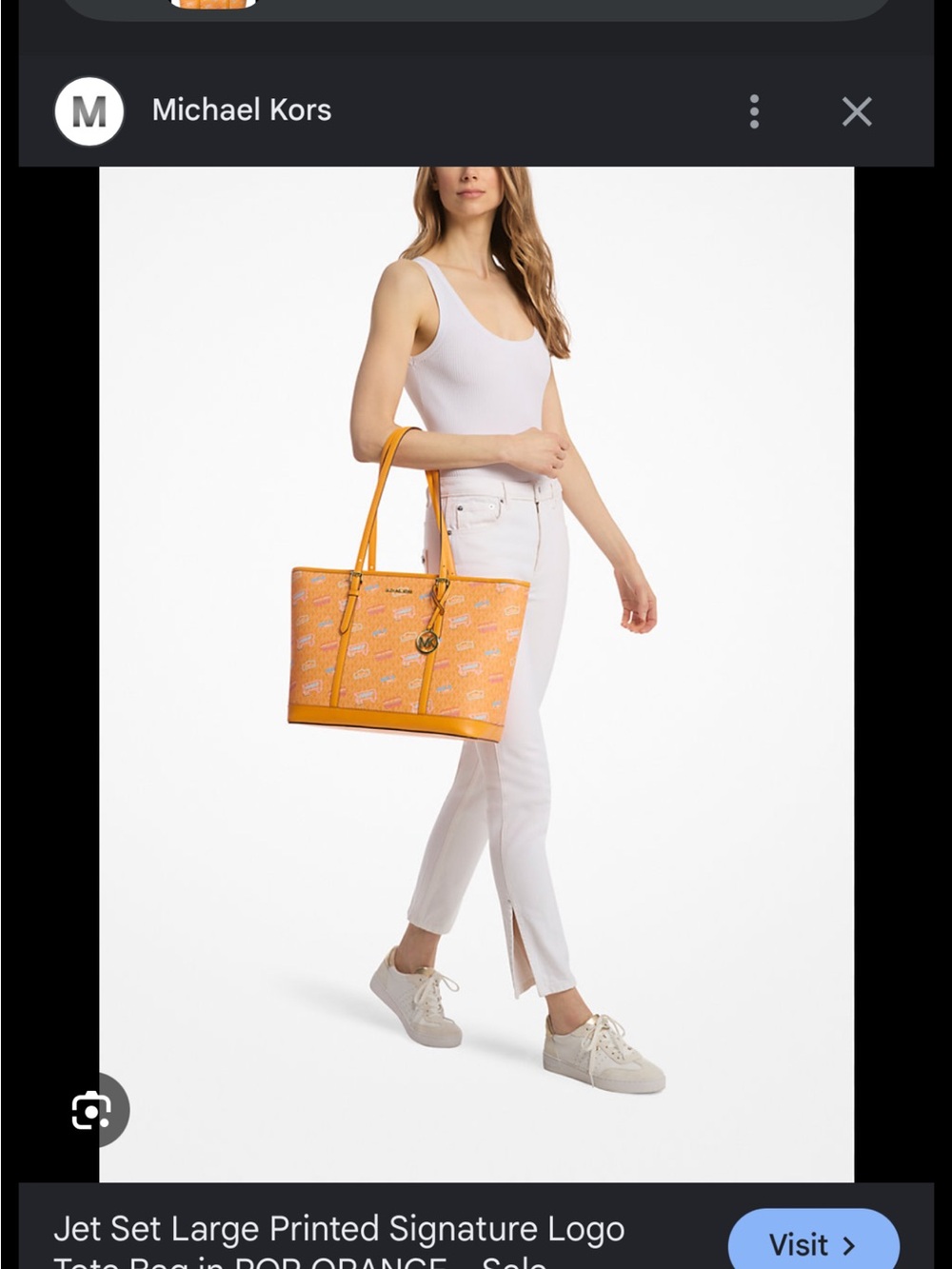 NWT Michael Kors, XL, Honey Yellow, Jet Set Tote Bag Diner/Taxi Motifs - Picture 3 of 12